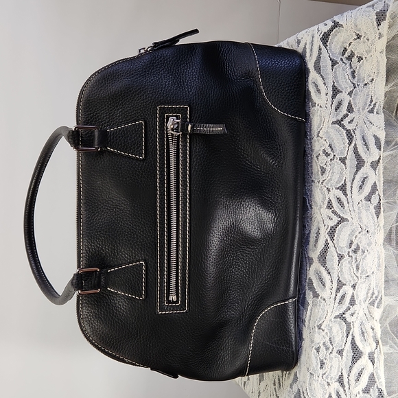 Dooney and Bourke Black Pebble Leather Satchel - Picture 3 of 16